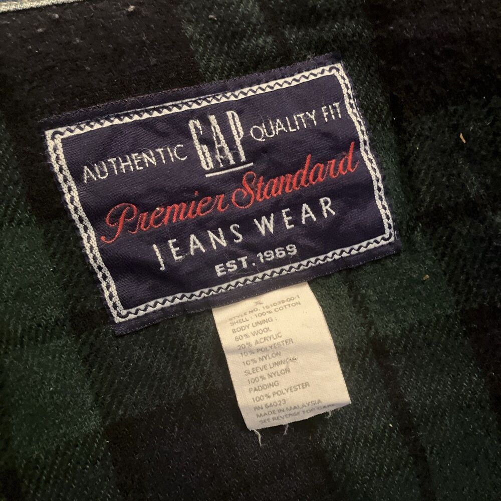 VTG 90’s GAP Premium Standard Jeans Wear Denim Jacket Blanket Lined Men’s XL - Picture 6 of 6